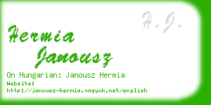 hermia janousz business card